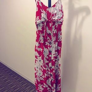 Mimi Chica Hot Pink Floral Maxi Dress